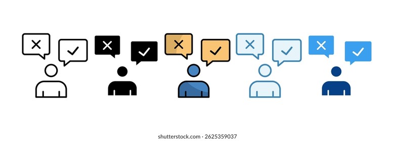 Decision Making Icon Set Multiple Style Collection