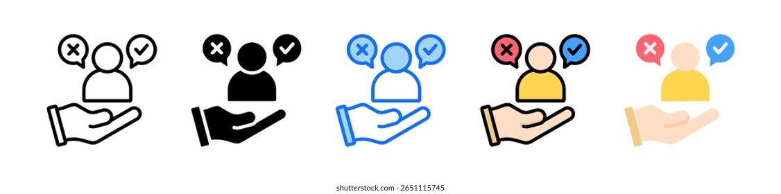 Decision Making Icon Set Multiple Style Collection