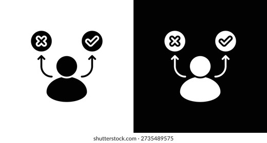 Decision making Icon Sheet Black And White