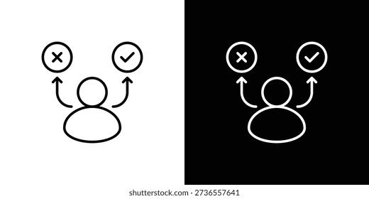 Decision making Icon Sheet Black And White