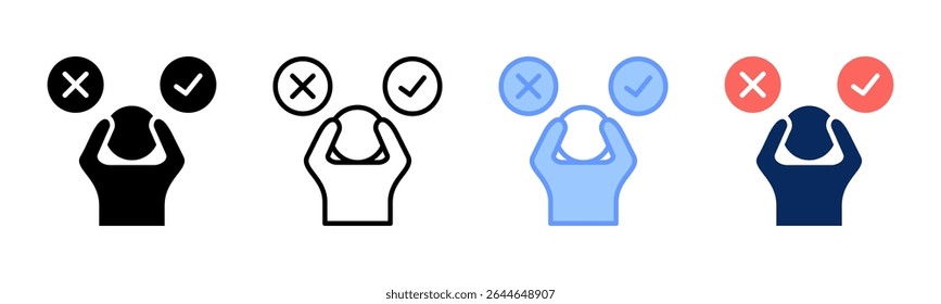 Decision Making icon sheet multiple style collection