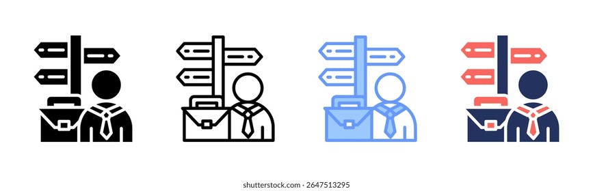 Decision Making icon sheet multiple style collection