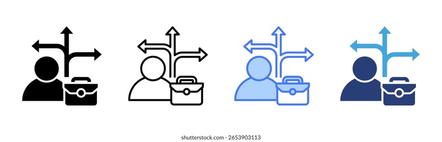 Decision Making icon sheet multiple style collection