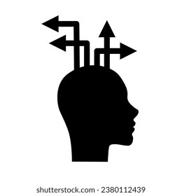 Decision making icon vector flat style illustration isolated - Conceptual business related illustration