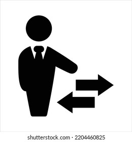 Entscheidungsfindung Symbol, Vektorgrafik-Illustration