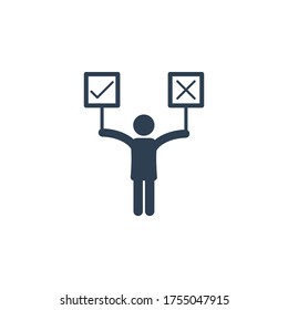 Decision making icon vector illustration. Premium quality flat icon in trendy style.