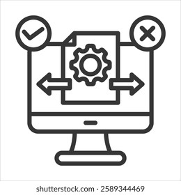 Decision Making Icon Vector Illustration Outline