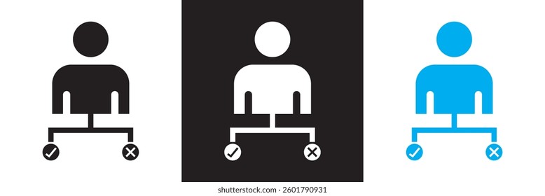Decision Making icon.  Vector illustration. isolated on white and black background. EPS 10