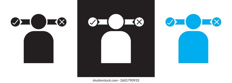 Decision Making icon.  Vector illustration. isolated on white and black background. EPS 10