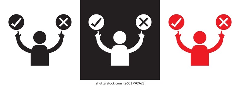 Decision Making icon.  Vector illustration. isolated on white and black background. EPS 10