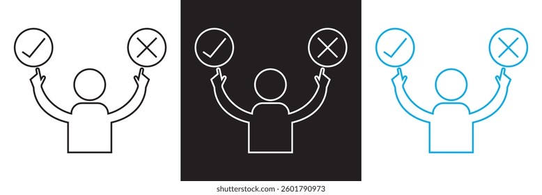 Decision Making icon.  Vector illustration. isolated on white and black background. EPS 10