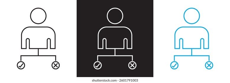 Decision Making icon.  Vector illustration. isolated on white and black background. EPS 10