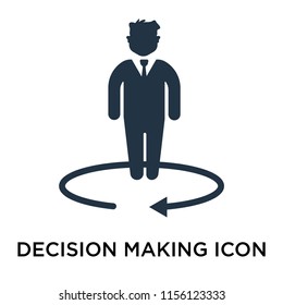 Decision making icon vector isolated on white background, Decision making transparent sign