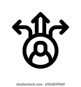 decision making icon. vector line icon for your website, mobile, presentation, and logo design.