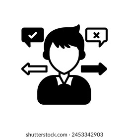 Decision Making  icon in vector. Logotype
