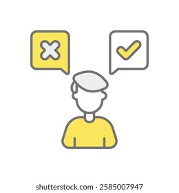 Decision Making icon vector stock illustration