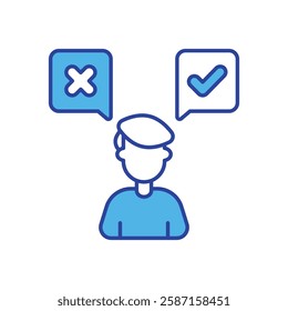 Decision Making icon vector stock illustration
