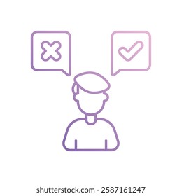 Decision Making icon vector stock illustration