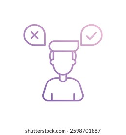 Decision Making icon vector stock illustration