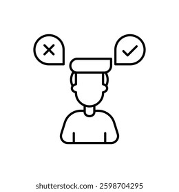 Decision Making icon vector stock illustration