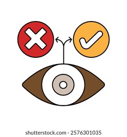 Decision Making icon with white background vector stock illustration