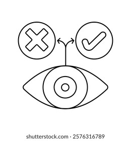 Decision Making icon with white background vector stock illustration