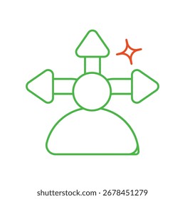 Ícone de tomada de decisão com fundo branco vetor ilustração stock