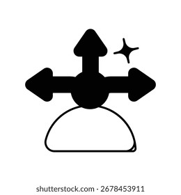 Ícone de tomada de decisão com fundo branco vetor ilustração stock