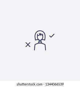 decision making icon.Outline decision making vector, illustrated icon for modern web and mobile design