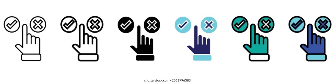 decision making icons. collection of decision, choice icon. 