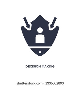 decision making isolated icon. Simple element illustration from gdpr concept. decision making editable logo symbol design on white background. Can be use for web and mobile.