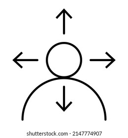Decision Making line art icon
