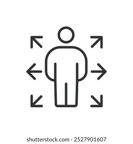 Decision making, in line design. decision making, choices, strategy, analysis, options, problem-solving, decision tree on white background vector. Decision making, in line design editable stroke icon