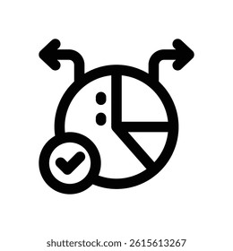 decision making line icon. Clean and minimalist vector icon for websites, mobile apps, presentations, and logos. Fully scalable and customizable for any project.