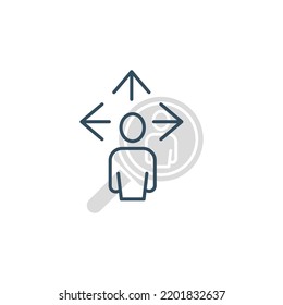 decision making line icon. Simple element illustration.  decision making concept outline symbol design.