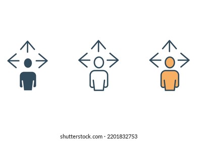 decision making line icon. Simple element illustration.  decision making concept outline symbol design.