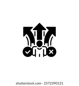 Decision Making line icon. Universal creative premium symbol. Vector sign icon logo template. Vector illustration