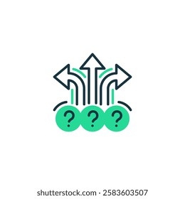 Decision Making line icon. Universal creative premium symbol. Vector sign icon logo template. Vector illustration