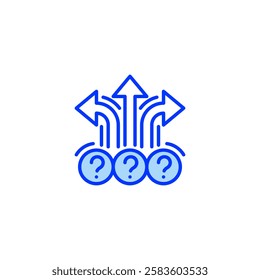 Decision Making line icon. Universal creative premium symbol. Vector sign icon logo template. Vector illustration