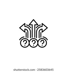 Decision Making line icon. Universal creative premium symbol. Vector sign icon logo template. Vector illustration