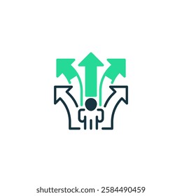 Decision Making line icon. Universal creative premium symbol. Vector sign icon logo template. Vector illustration