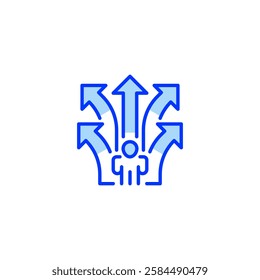 Decision Making line icon. Universal creative premium symbol. Vector sign icon logo template. Vector illustration