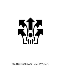 Decision Making line icon. Universal creative premium symbol. Vector sign icon logo template. Vector illustration