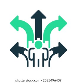 Decision Making line icon. Universal creative premium symbol. Vector sign icon logo template. Vector illustration