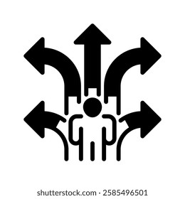 Decision Making line icon. Universal creative premium symbol. Vector sign icon logo template. Vector illustration