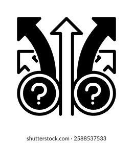 Decision Making line icon. Universal creative premium symbol. Vector sign icon logo template. Vector illustration