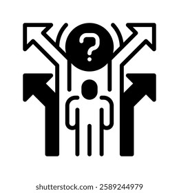 Decision Making line icon. Universal creative premium symbol. Vector sign icon logo template. Vector illustration