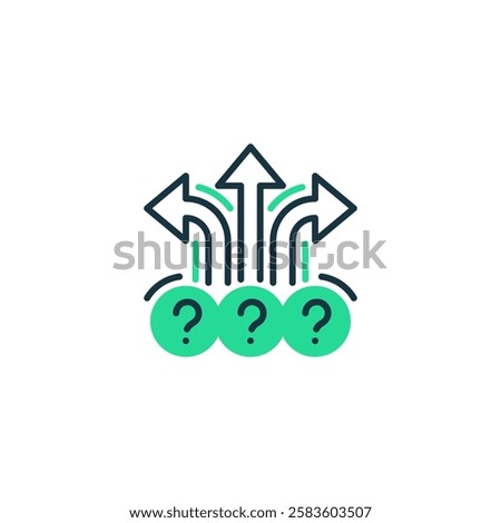 Decision Making line icon. Universal creative premium symbol. Vector sign icon logo template. Vector illustration