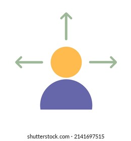 Decision - Making, management. Vector Icon