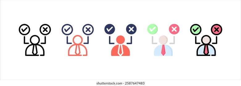 Decision Making Multi Style Icon Set